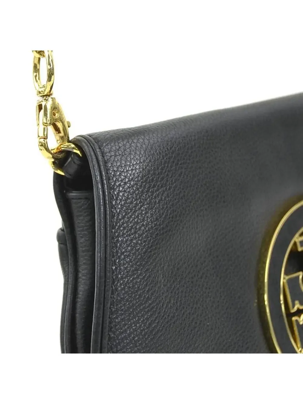 Auth Tory Burch Shoulder Bag Black/Gold #293927T14B